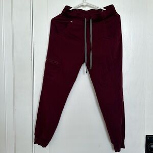 FIGS XXS ZAMORA HIGH RISE JOGGERS BURGUNDY COLOR!